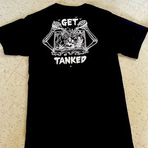 Black graphic skater T-shirt